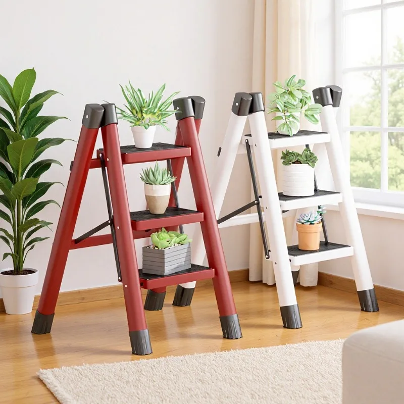 Multifunctional household ladder folding ladder thickened carbon steel herringbone ladder small ladder stool