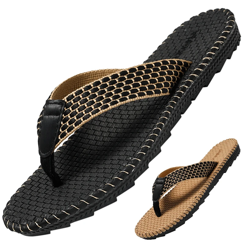 39-45# Men's Feenagers Vacation Beach Sandals Travel Leisure Outdoor Light Flip-Flops Indoor Home Slippers housetow