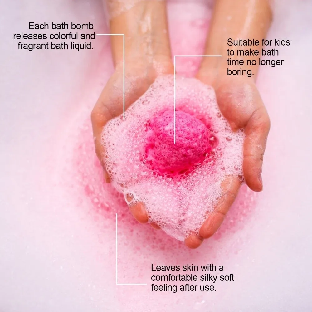 New Natural Bath Bombs Surprise Inside Mega Bubbles Bath Salt Ball Ocean Skin-Friendly Bath Bombs Gift Set for Boys & Girls