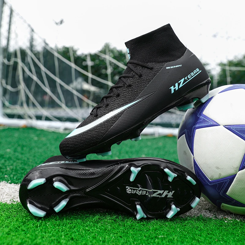 Mens Outdoor Soccer Shoes Cleats Professional FG/TF Football Shoes Kid Football Field Boots Comfortable Non-Slip Sneakers