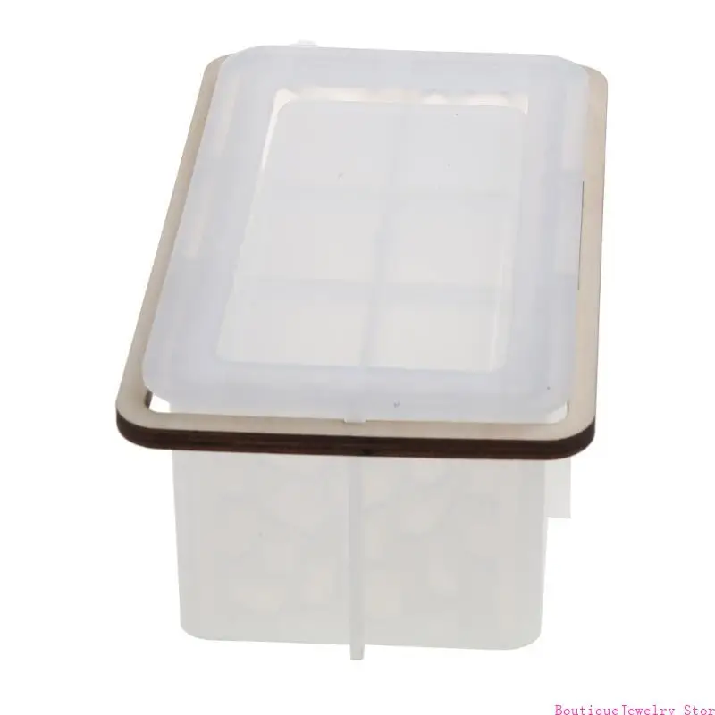 E1PE Diamonds Storage Box Resin Mold with Lids for Epoxy Casting,DIY Decoration Crafts Mold for Jewelry Trinket Container