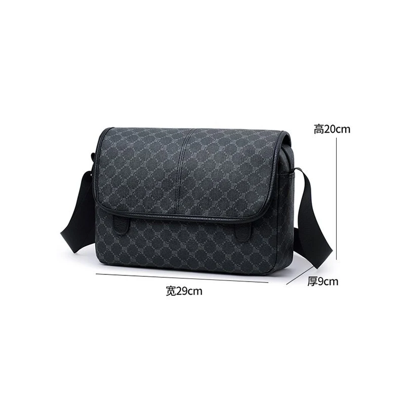 One-size-fits-all men's bag with zipperPU Crossbody Bag2026 Summer SAC