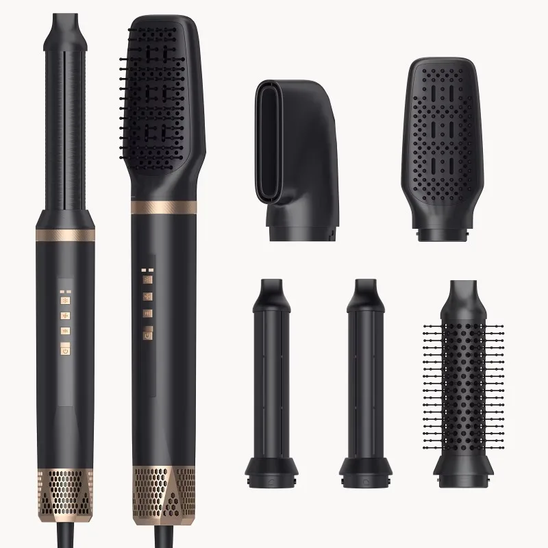 Hot Air Comb Five-in-One Hair Dryer Automatic Curling Iron High-Speed Negative Ion Technology 1400W Safety 2-Temperature