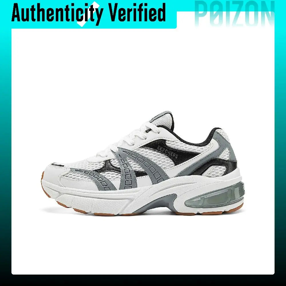 Skechers SHADOW Abrasion Resistant Abrasion Resistant Low top Running Shoes Men's White Gray 183215-WBK