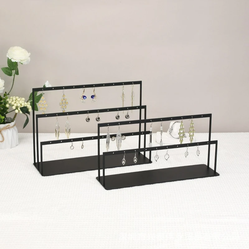 Earring Display Stand Iron Multi layer Jewelry Store Earring Pendant Display Stand Live Earring Stand