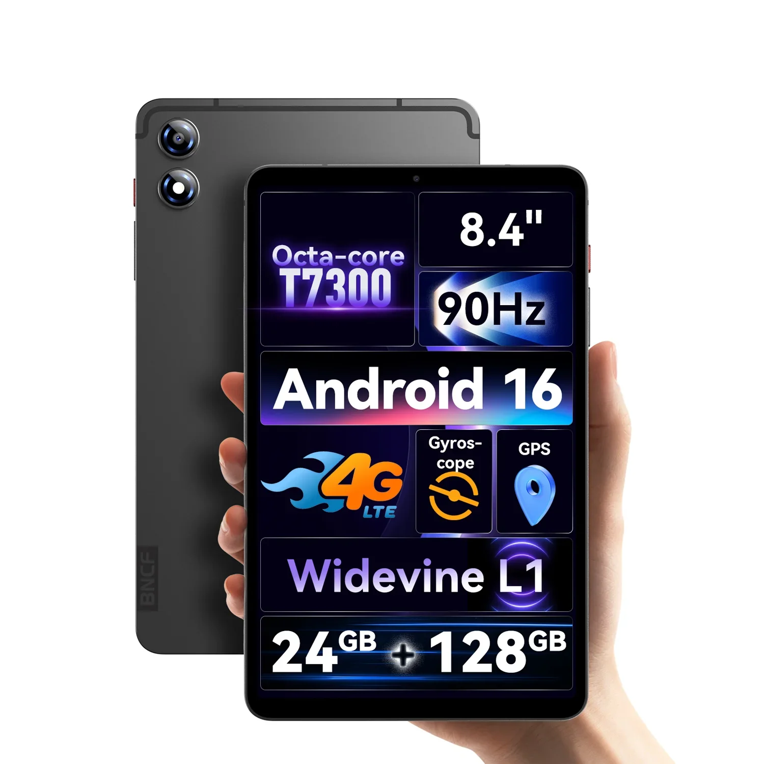 BNCF Bpad T1 Tablet Unisoc T7300 8.4 Inch Kids Mini Android 16 Tablet 8GB RAM 90Hz 128GB Storage Gaming E-Reader 4G LTE Call