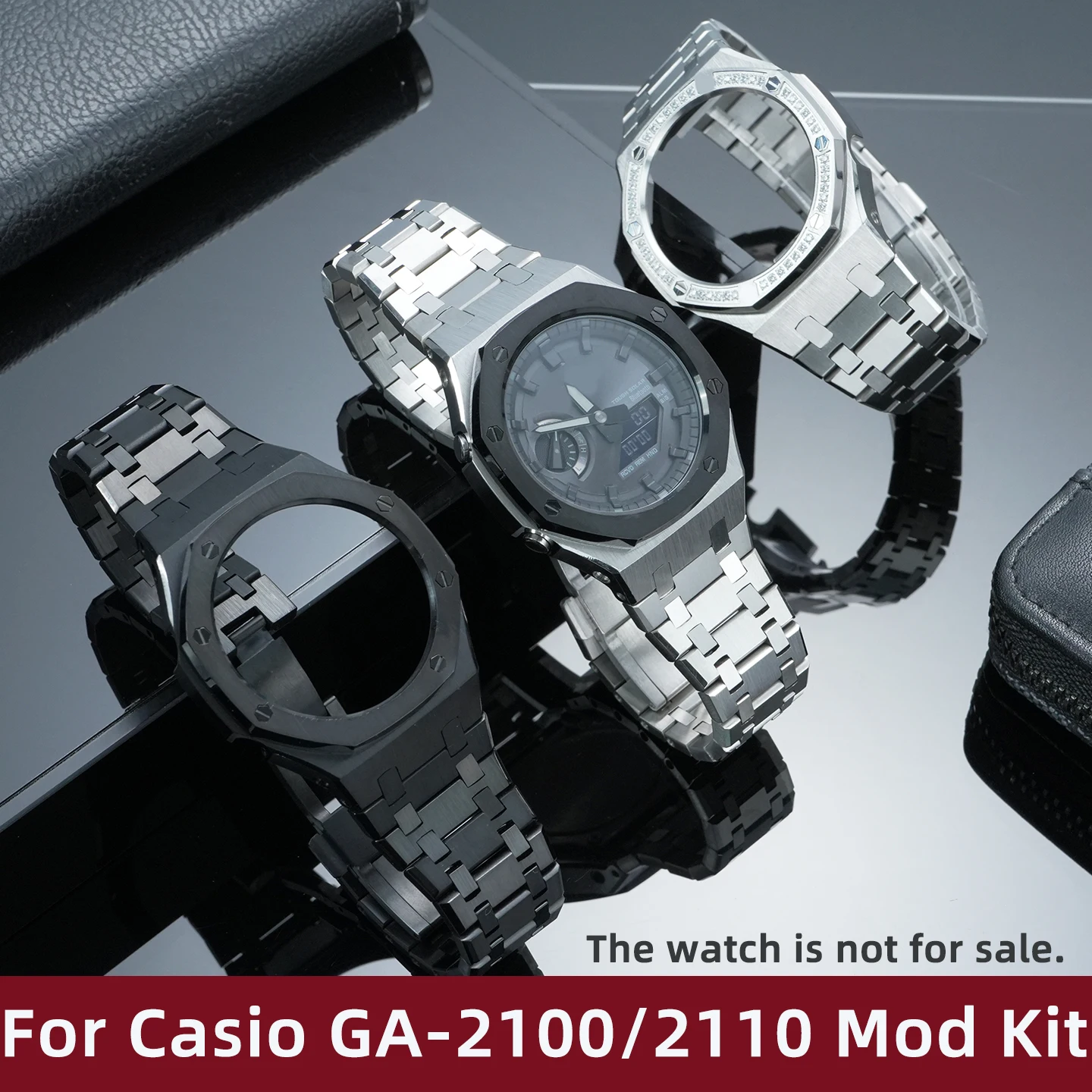 GA2100 Watch Mod Kit For Casio G-SHOCK GA-2110 GA-2100 GA-B2100 Modified Solid Stainless Steel Metal Watch Strap Case Bracelet
