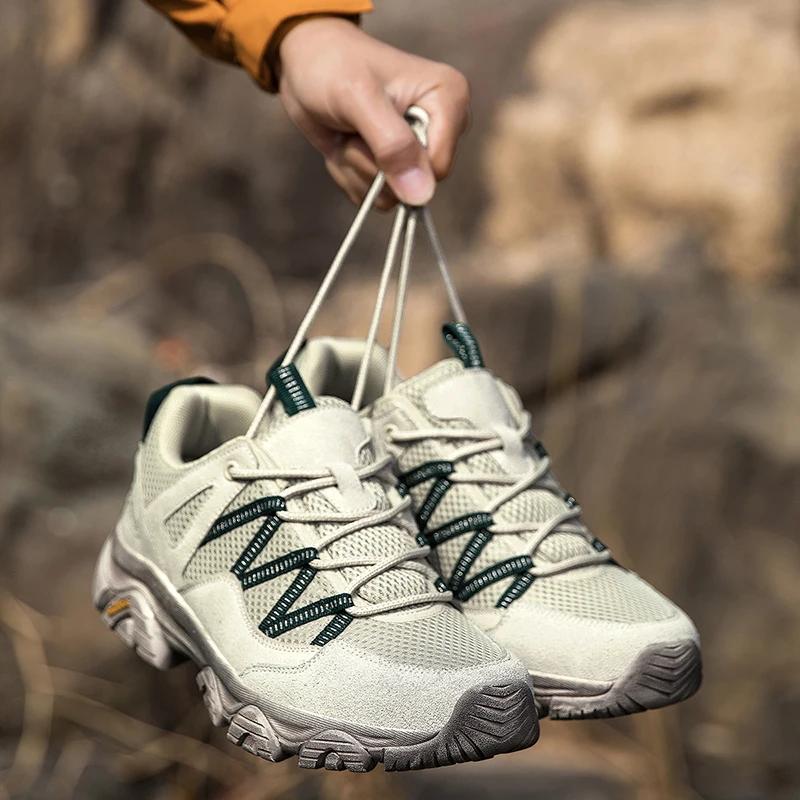 2026 New Men's Hiking Shoes Outdoor Anti Slip Fashion Off Road Hiking Shoes Men's Casual Hiking Shoes Size 36-46