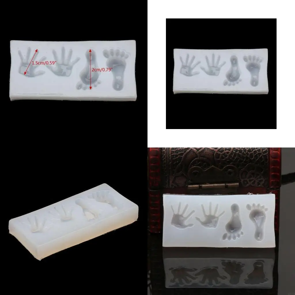 Cute Baby Hand Foot Silicone Mold Fondant Mould Cake Decor Resin Jewelry Making