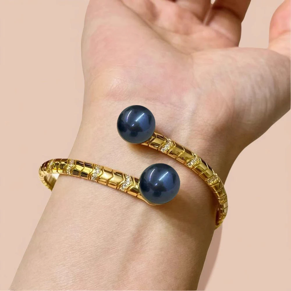 MeiBaPJ Real 925 Silver Natural Freshwater Pearls Bracelet for Women Fashion Charm Wedding Jewelry