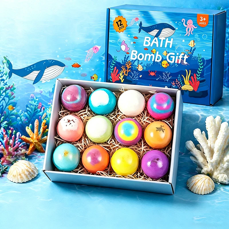 Spa Bath Balls with Cute Toy Inside Children Bath Gift for Fun Bath Time Surprise Toy Fizzy Safe Bubble Bath for Kids