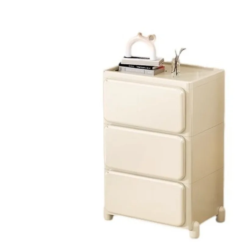 Home simple bedside table snacks idle storage locker cream style modern practical light luxury advanced bedroom cabinet