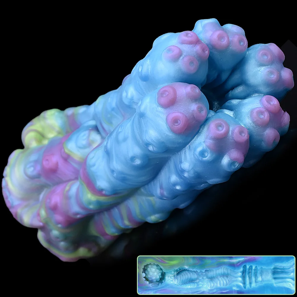 GEEBA Fantasy Soft Silicone Male Masturbator Realistic Octopus Tentacles Pocket Pussy Vagina Men Penis Stroker Adult18+ Sex Toys