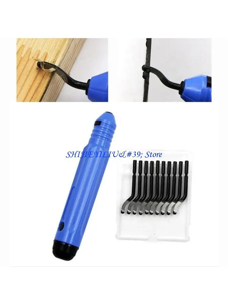 E21F Deburring Tool Kits for Build Furniture Rotary Deburr Blade Kits Multifunctional Trimming Knife Scrapers