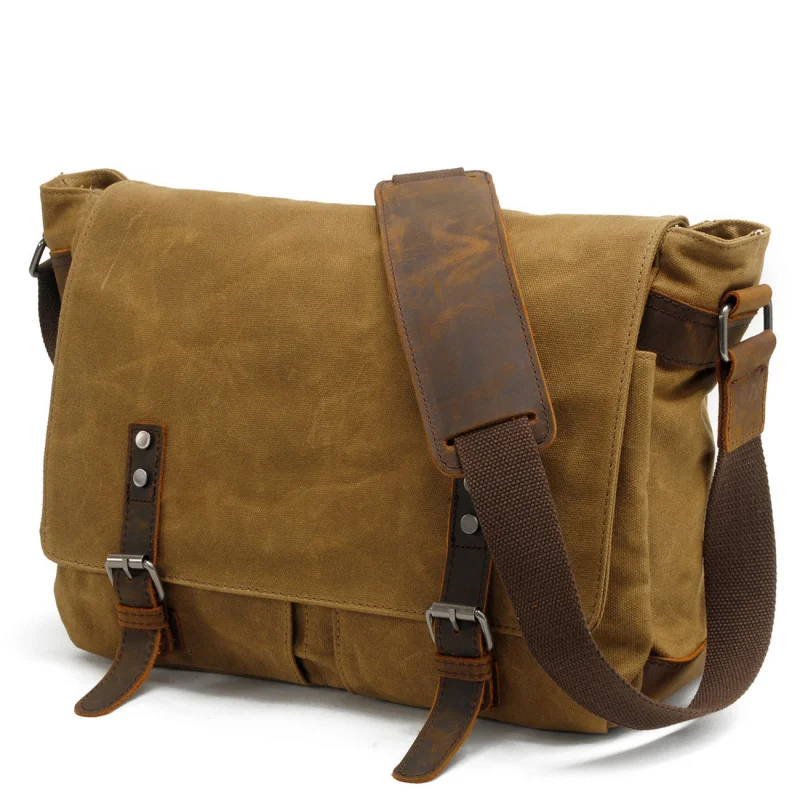 Outdoor travel men's single-shoulder bag casual canvas men's bag cross-body bag retro canvas bag messenger bag