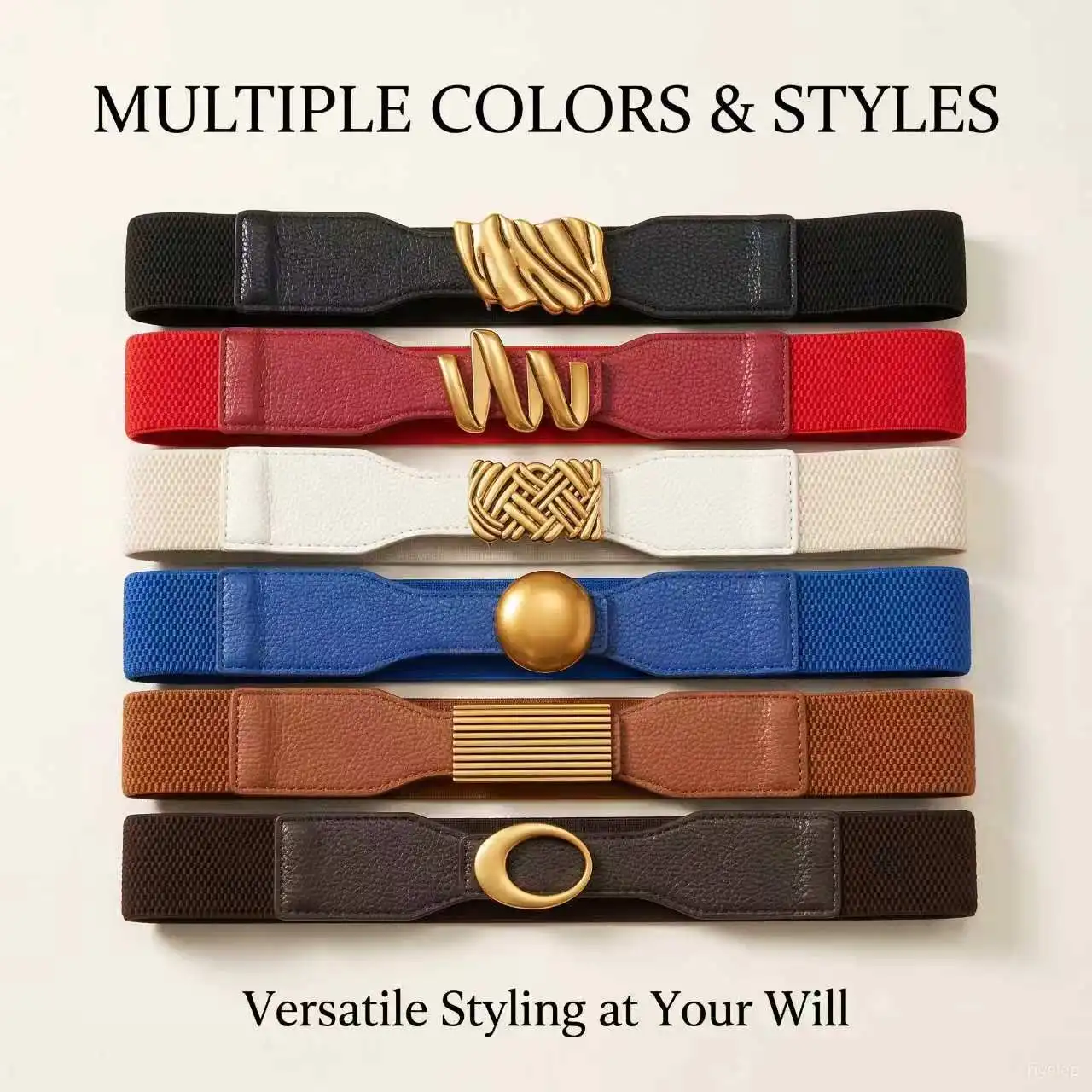 Korean version women's retro elastic wide waist belt, decorative for dresses, simple and versatile fashion waist cincher