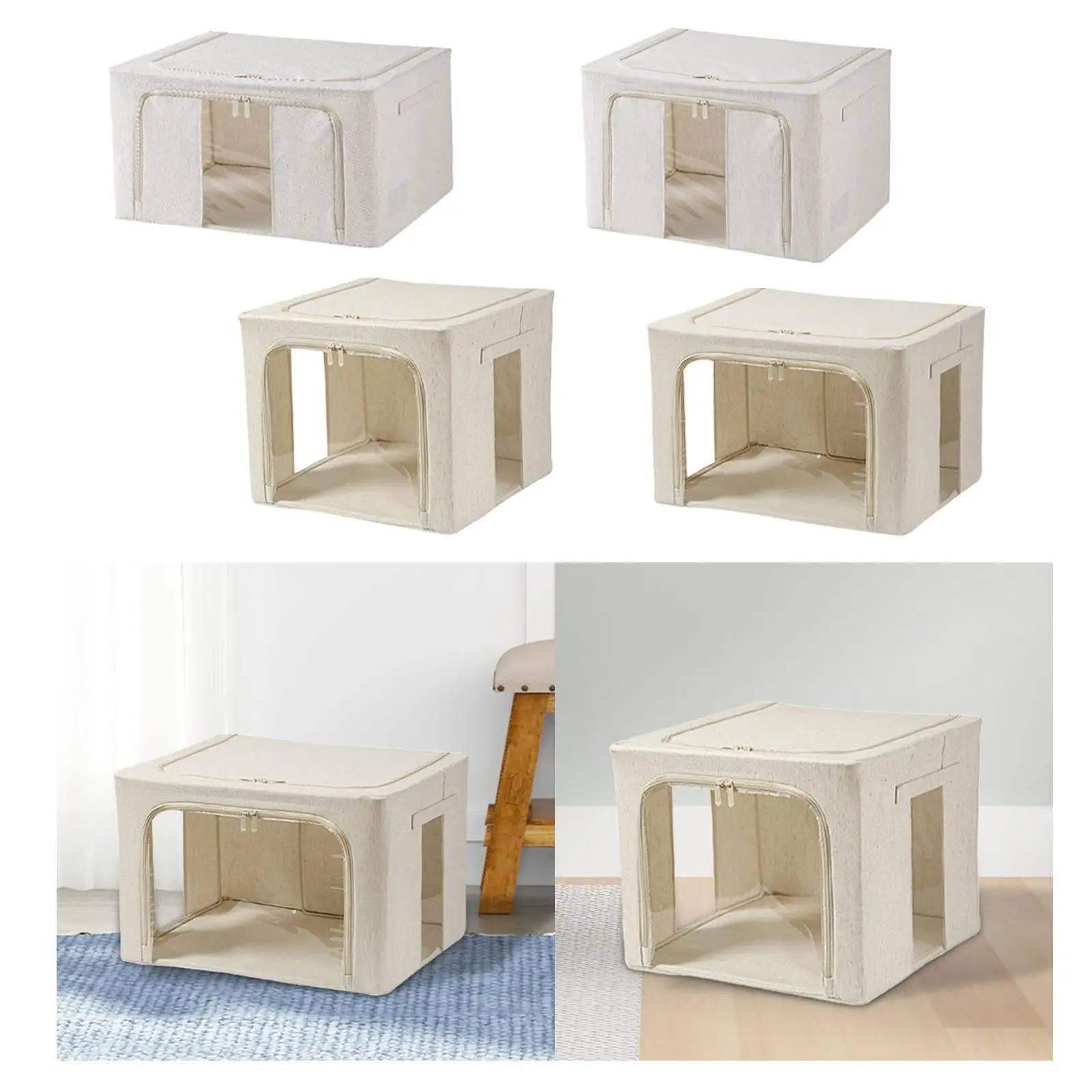 Clothes Storage Bag Foldable Closet Organizer Portable Wardrobe Storage Organiser Blanket Storage Bag for Clothing Sweaters