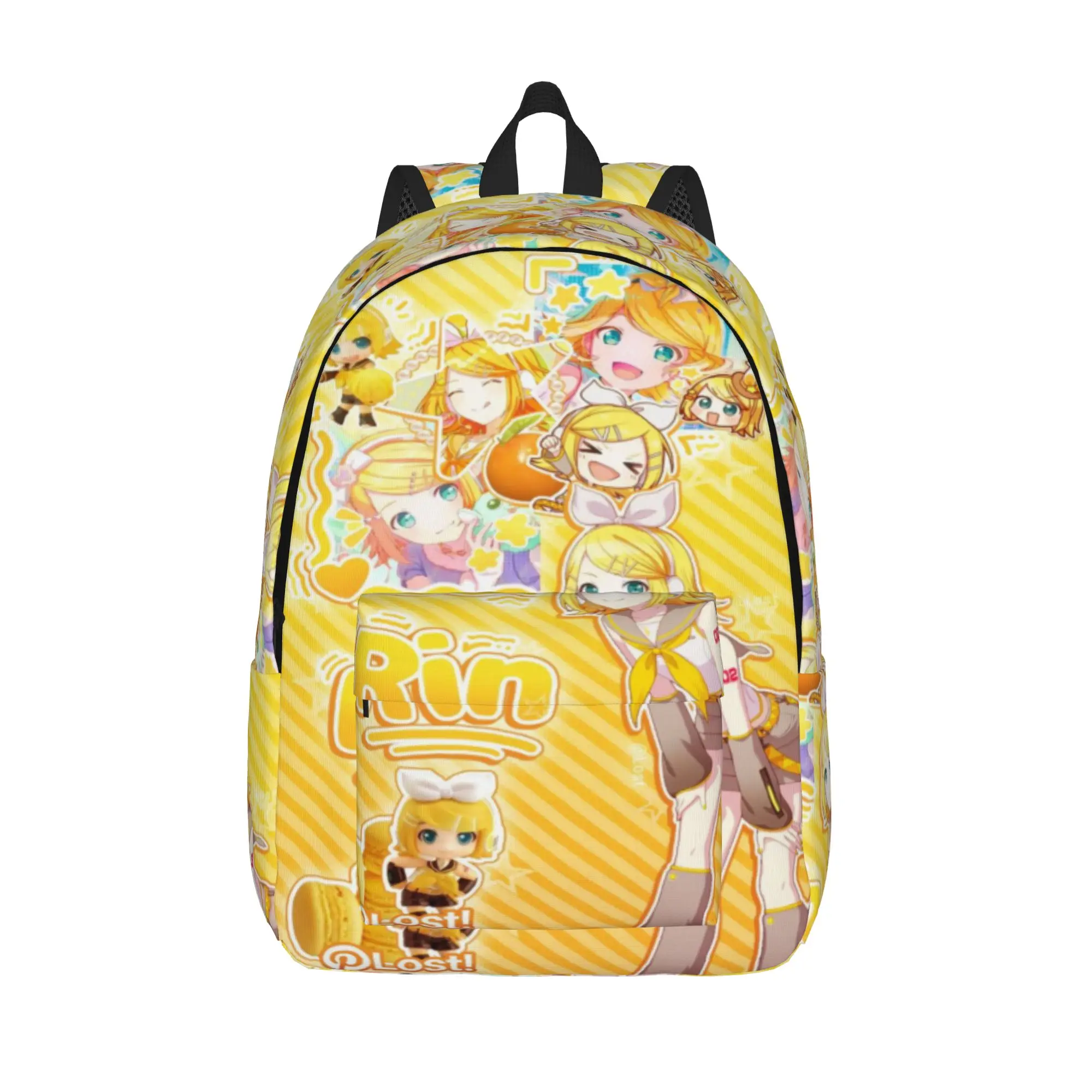 Kagamine Rin Len Fashion Backpack Gift High School Work  Daypack for Men Women Laptop Computer Canvas Bags