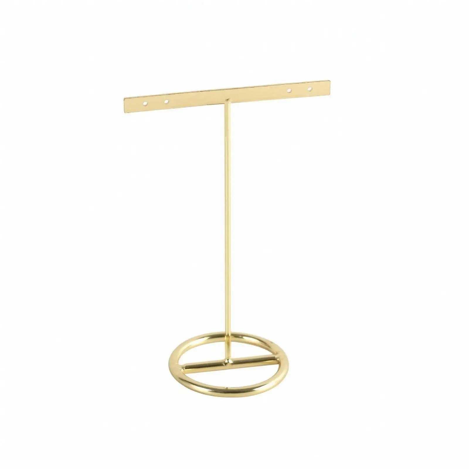 Versatile Jewelry Display Rack for Earrings Small Accessories with Circular Foundation Metal Stand for Dressing Table