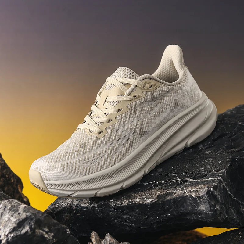 Men's Running Shoes Mesh Luxury Shoes Couple Off-road Trainer Shoes Race Outdoor Sneakers Cushioning Breathable Non-Slip Fashion