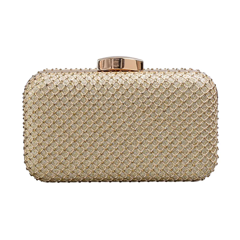 Handheld dinner bag ladies pu leather banquet shiny trendy party evening bag ball