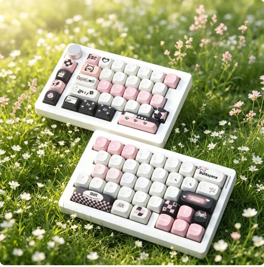 Customized GMK70 Split Keyboard The Third Mock Examination RGB Grey Wood V4 Structure Hot Plug for Learning Games and Work