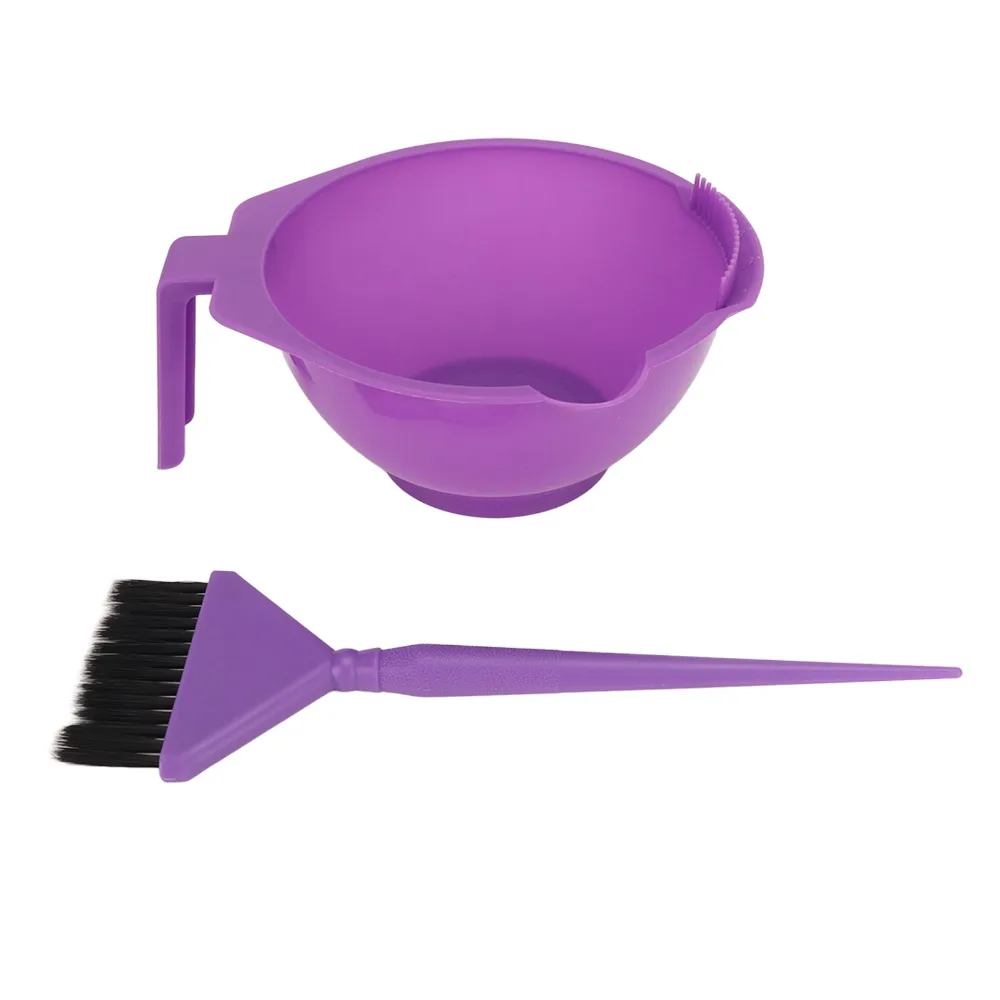 Premium Hair Dye Brush Bowl PP Nylon Material Ergonomic Slip Proof Hair Dye Tool Set Durable Professional Dye Brush Bowl Set