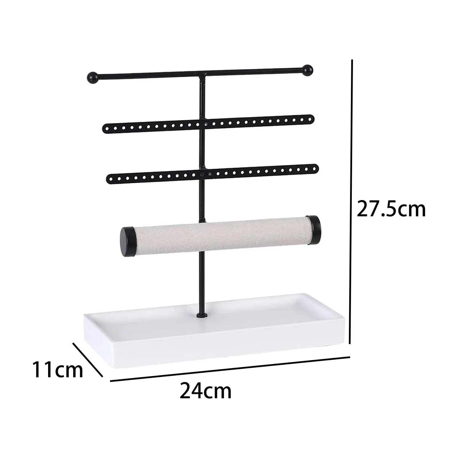 Jewelry Organizer Display Stand Organization Hanging Black for Watches Rings