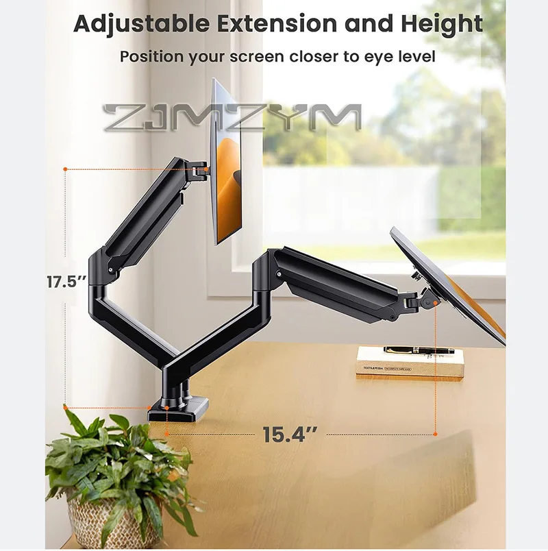 32-inch Adjustable Dual-screen Monitor Stand, The Holder Supports 360 Screen Rotatable, Bracket Suitable for Home Office