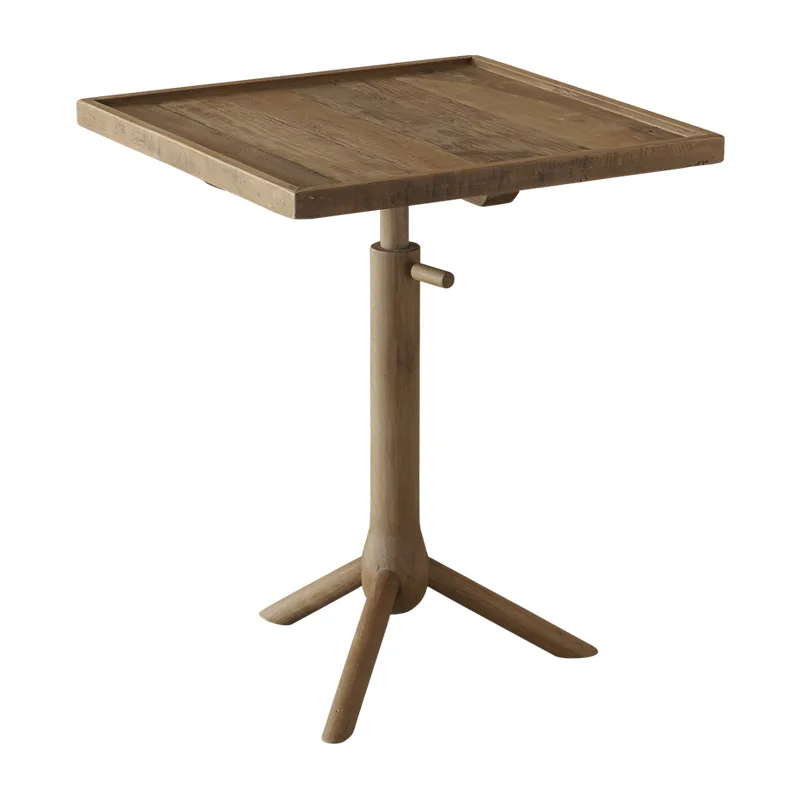 LTT | Japanese antique replica old wood coffee table wabi-sabi wind liftable antique wood square table
