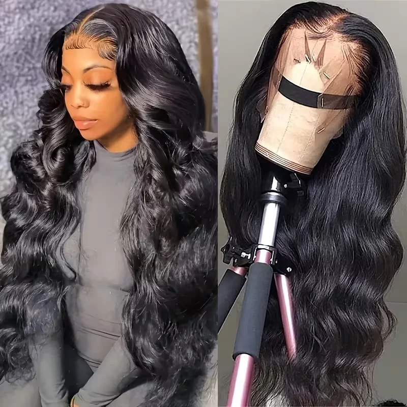 Body Wave Brazilian Human Hair Wig 24 26 Inches 180 Density 13x4 13x6 HD lace front wig Pre Plucked Natural Hairline 360 Lace Wig