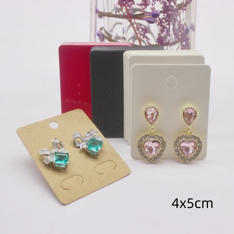 100pcs 5x4cm Earrings Cards Paperboard Jewelry Newest Arrived Popular Display Cardboard Hot Sale Fashion Design Delicate Cards