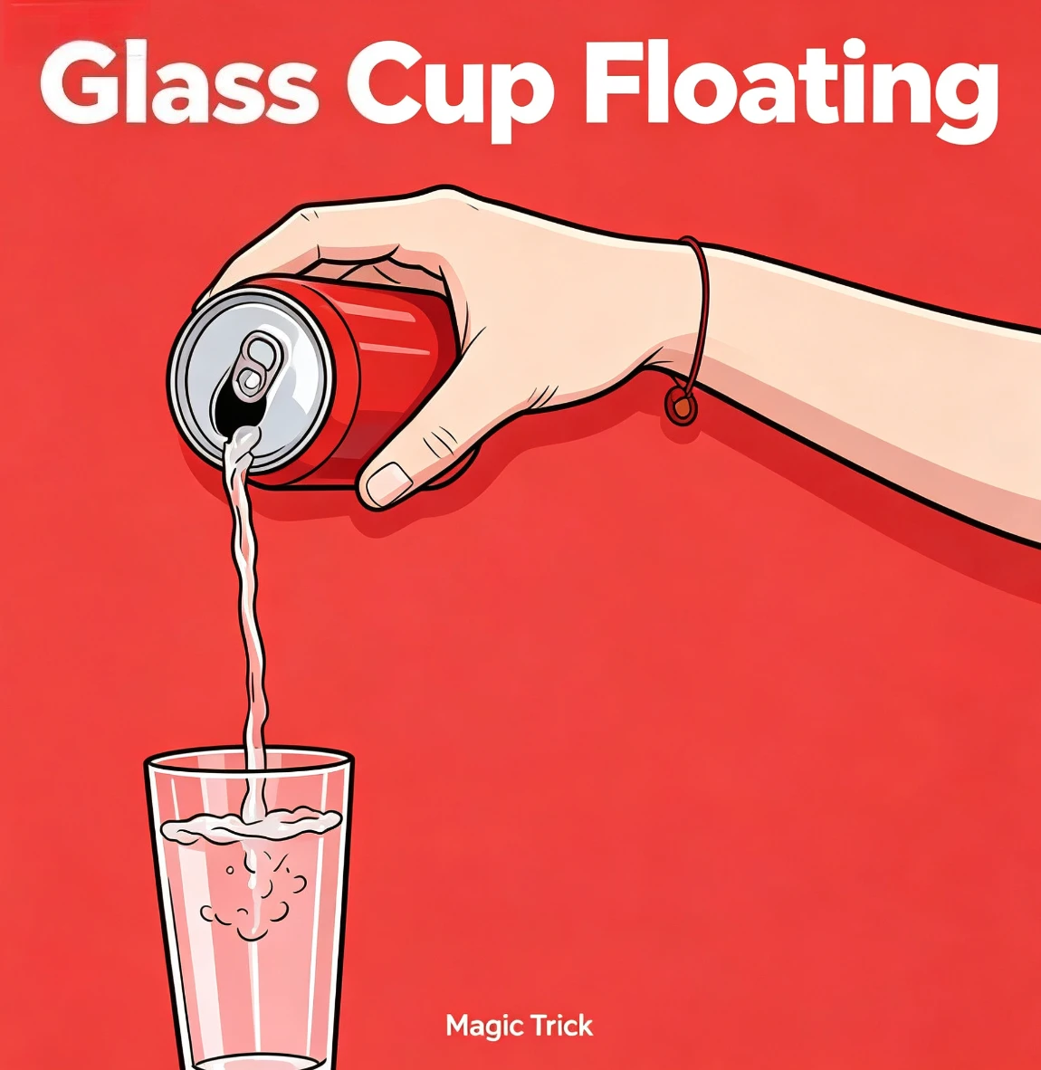 Glass Cup Floating Magic Trick Visual Levitation Effect for Stage and Bar Magicians Gimmick