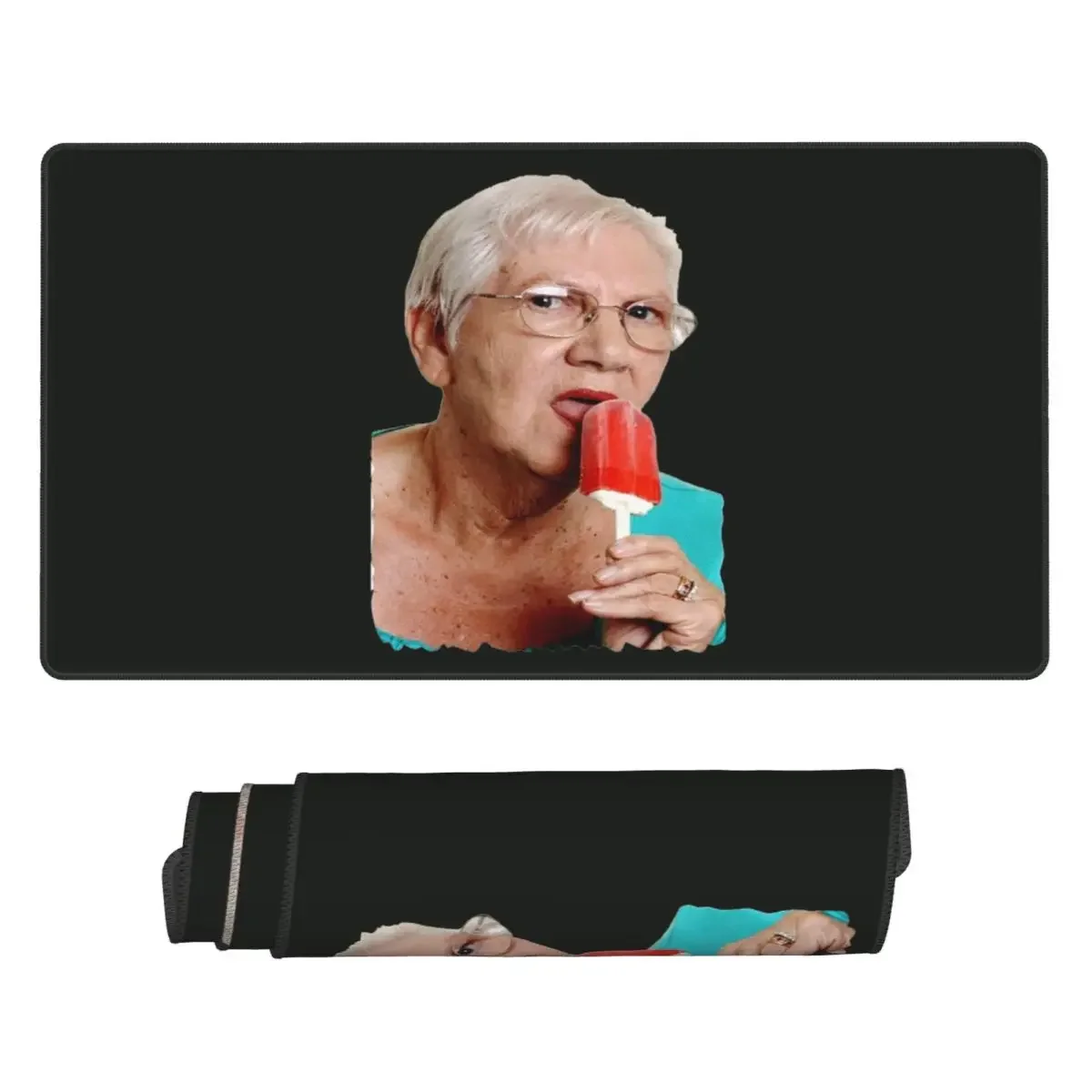 Large Mouse Pad Grandma Granny Ice Cream T Shirt Gamer PC Laptop Mats Keyboard Carpet ComputerGaming Office Accessories Desk Mat
