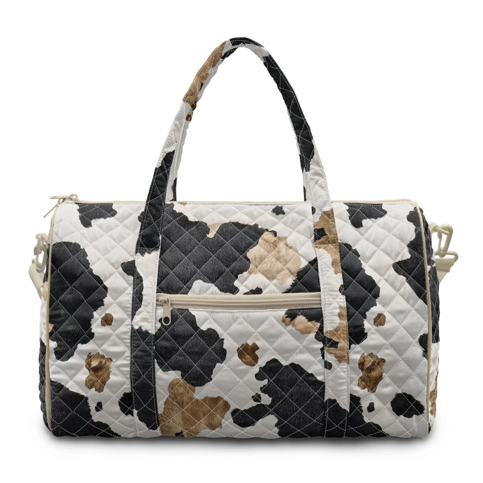 Coloranimal Cowhide 2026 New Gym Duffle Polyester Lightweight Carry on Tote Bags for Women