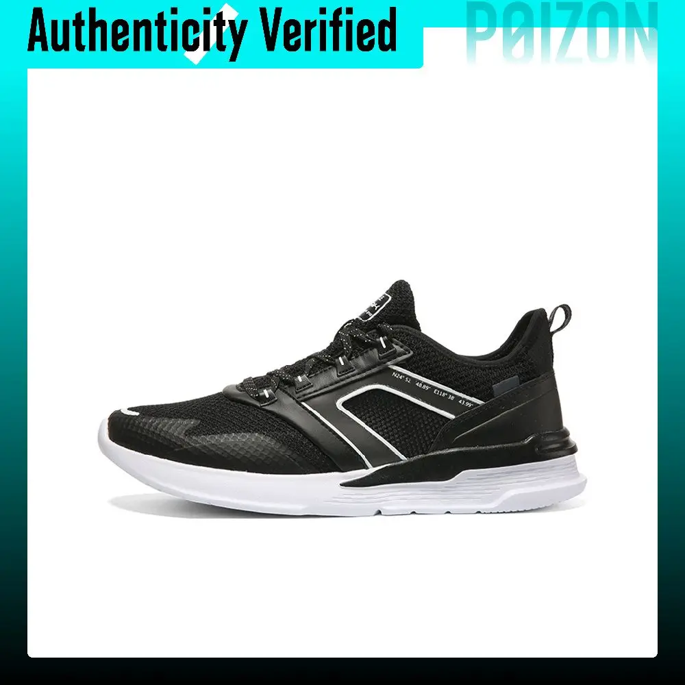 PEAK Breathable Low top Running Shoes Women's Black White E02668E