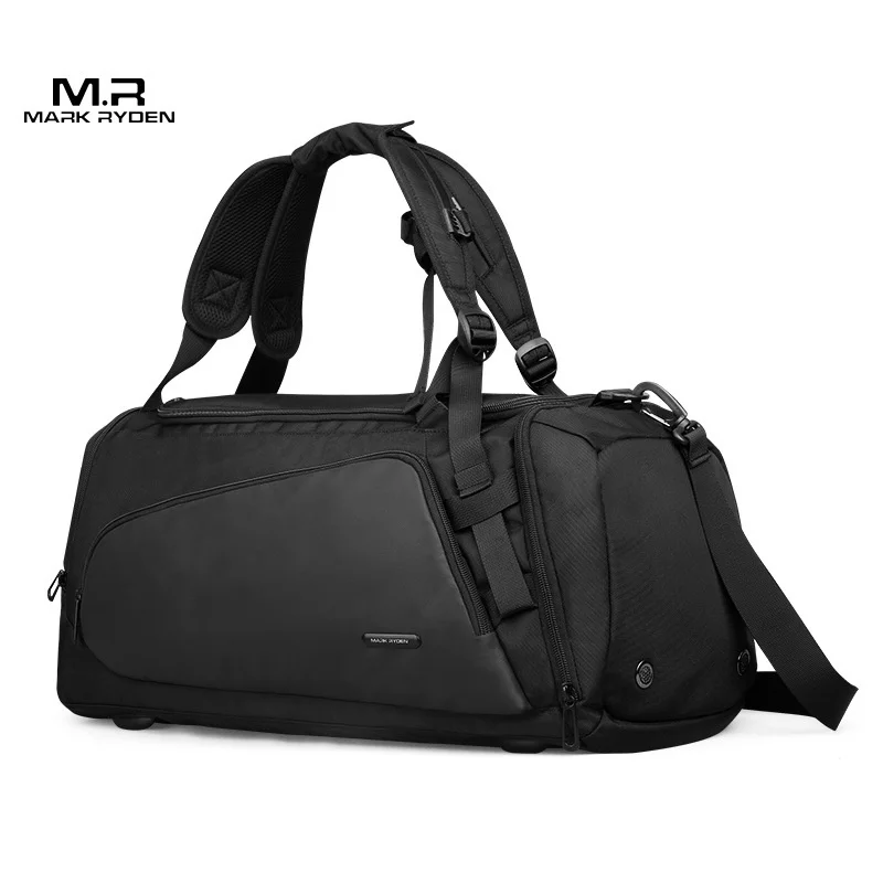 Mark Ryden Travel Bag Men's Black Handbag Waterproof Large Capacity Travel Duffle Multifunction Casual Crossbody Bags