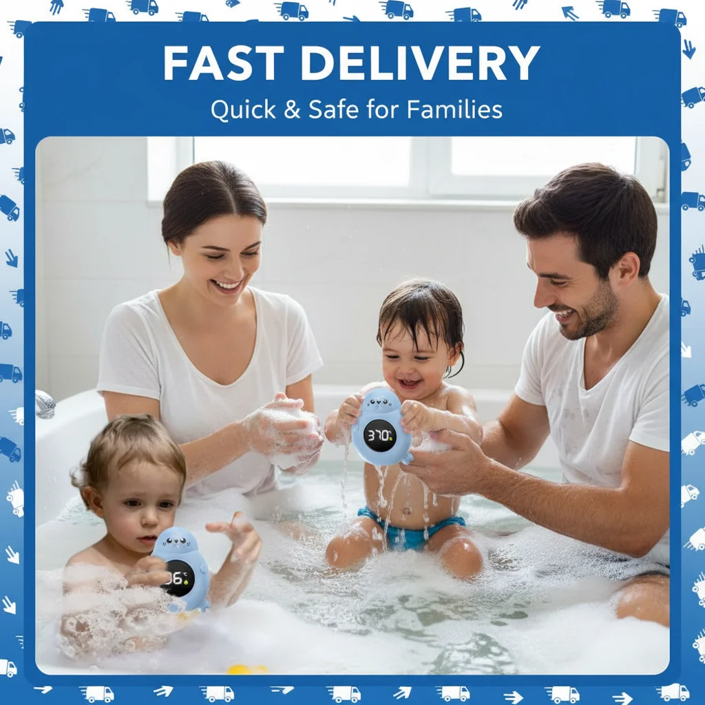 Baby Bath Temperature Monitor LED Display Bath Thermometer Cartoon Digital Water Temperature Meter Bath Floating for Kids Toddle