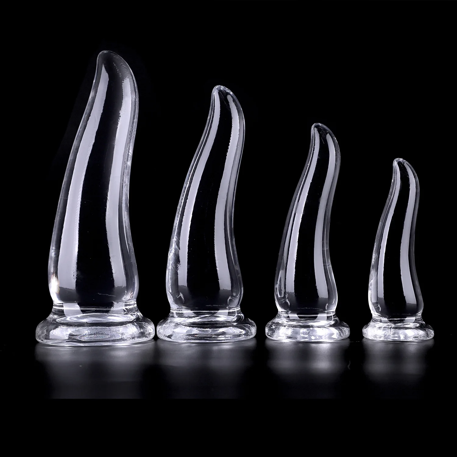 Soft Smooth Ox Horn Anal Plug TPE Anal Beads Plug Stimulate Prostate Massage Anus Expansion Trainer Sex Toys for For Women Men