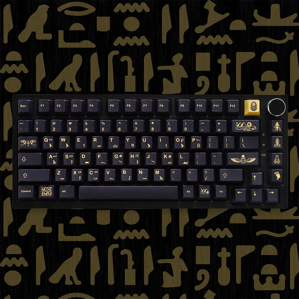 GMK Pharaoh Keycaps Dye Sublimation Pbt 129 Keys Cherry Profile Keycaps for 61/64/68/87/104/108 Mx Switch Mechanical Keyboard