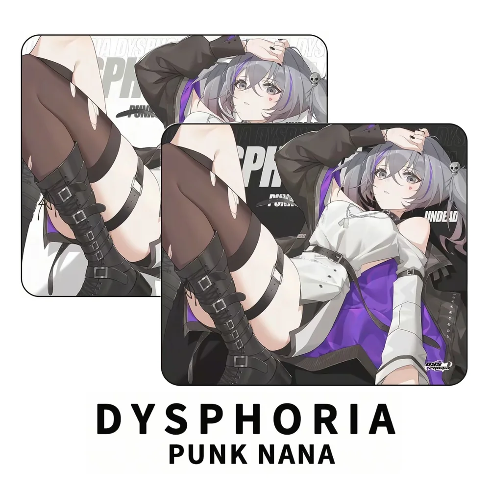 Dysphoria Punk NaNA Speed-Type Esports Mouse Pad - Suitable for APEX, OW & Valorant, Full Performance Made in Japan Inoue MID