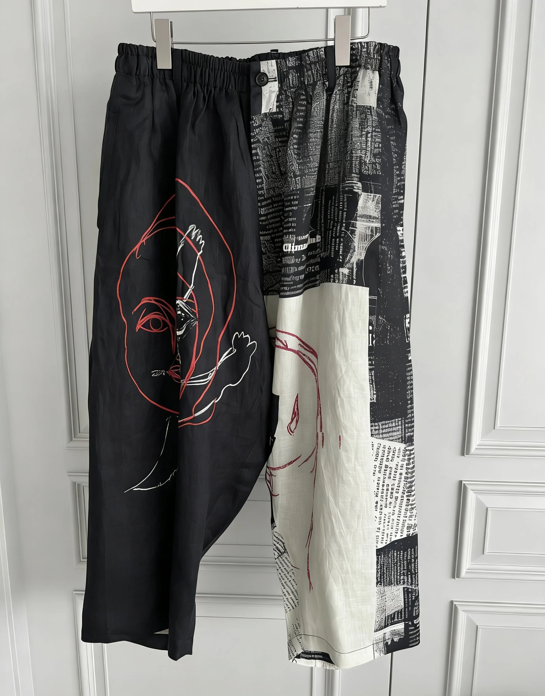 TOP-YAMAMOTO original design: Yuka Asakura Floral Print Ankle Pants, ankle wide-leg pants