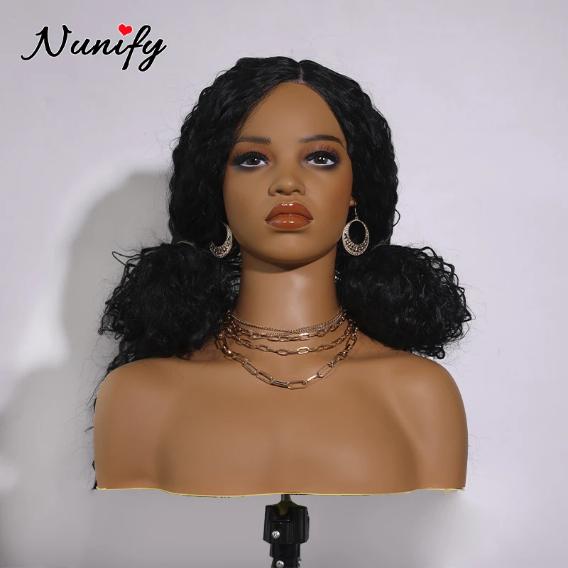 Realistic Female Mannequin Head With Shoulder Pvc Manikin Head Bust Wig Head Stand With Makeup For Wigs New African Style 1Pcs