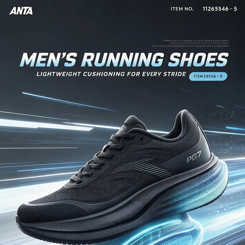 ANTA Men Running Shoes 1126355465 Lightweight Cushion Breathable Mesh Athletic Training Jogging Sneakers