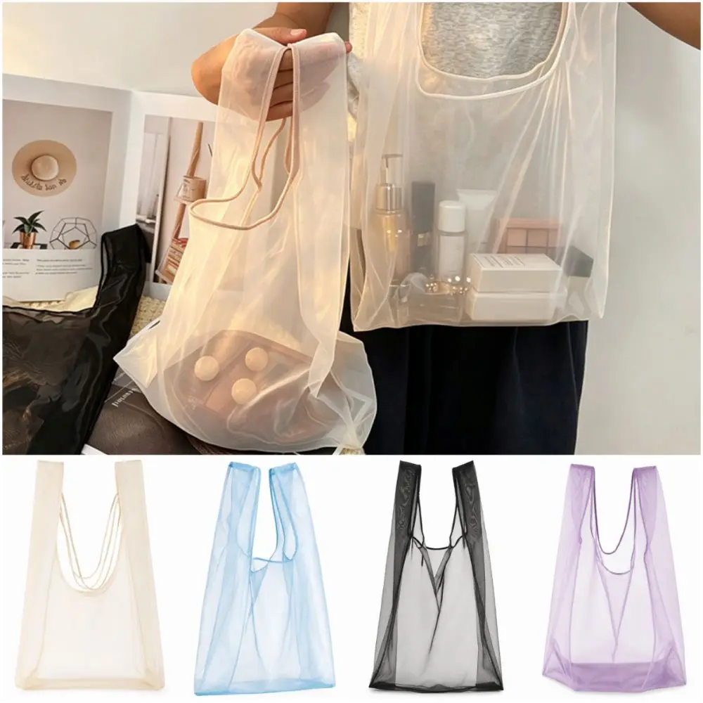 Creative Organza Tote Bag Multicolor Large Capacity Gift Bag Gauze Wrapping Bag Gift