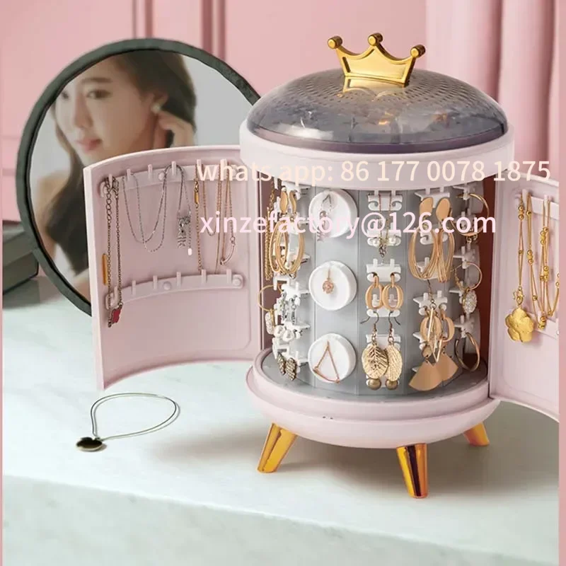 Customizable Jewelry Box Organizer Rings Storage Box Earring Necklace Display Desktop Organizer Jewelry Showcase Gifts for Woman