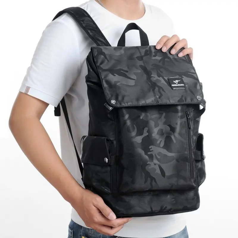 Unisex Oxford Cloth Backpack High School Student Large Capacity University Business Fashion Reflective Strip School Bag