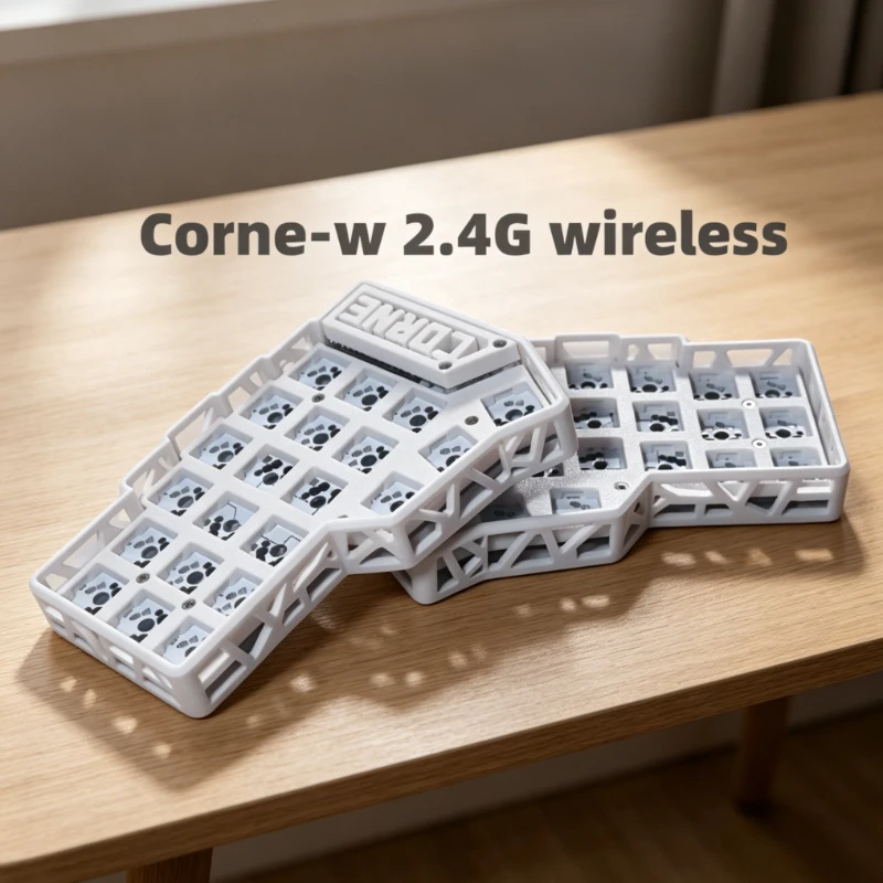 Corne V3 Split Keyboard Kit with Stand Customization 2.4G Wireless Keyboard Support Via Renovation Office Game Accessories