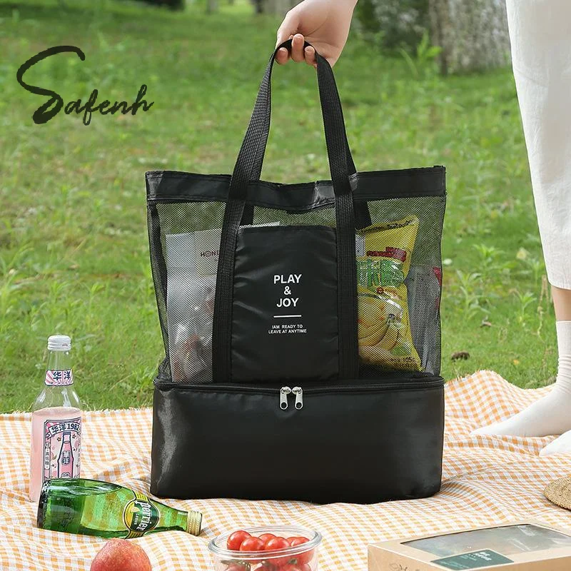 Dry And Wet Separation Double Layer Storage Bag Outdoor Travel Beach Swimming Single Shoulder Handbag