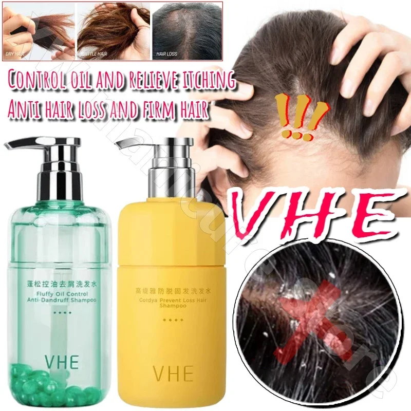 VHE Fluffy Oil Control Anti-itch Sea Salt Shampoo Deep Cleansing and Nourishing Scalp Care Fragrance Leaving Smooth Shampoo400ml